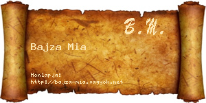 Bajza Mia névjegykártya